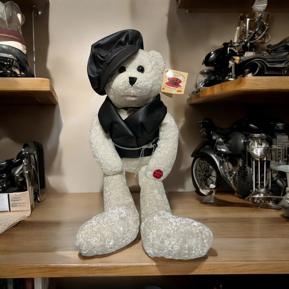 Chantilly Lane Angel Biker 22" Stuffed Plush Bear *ON/OFF Button Broke NO SOUND*